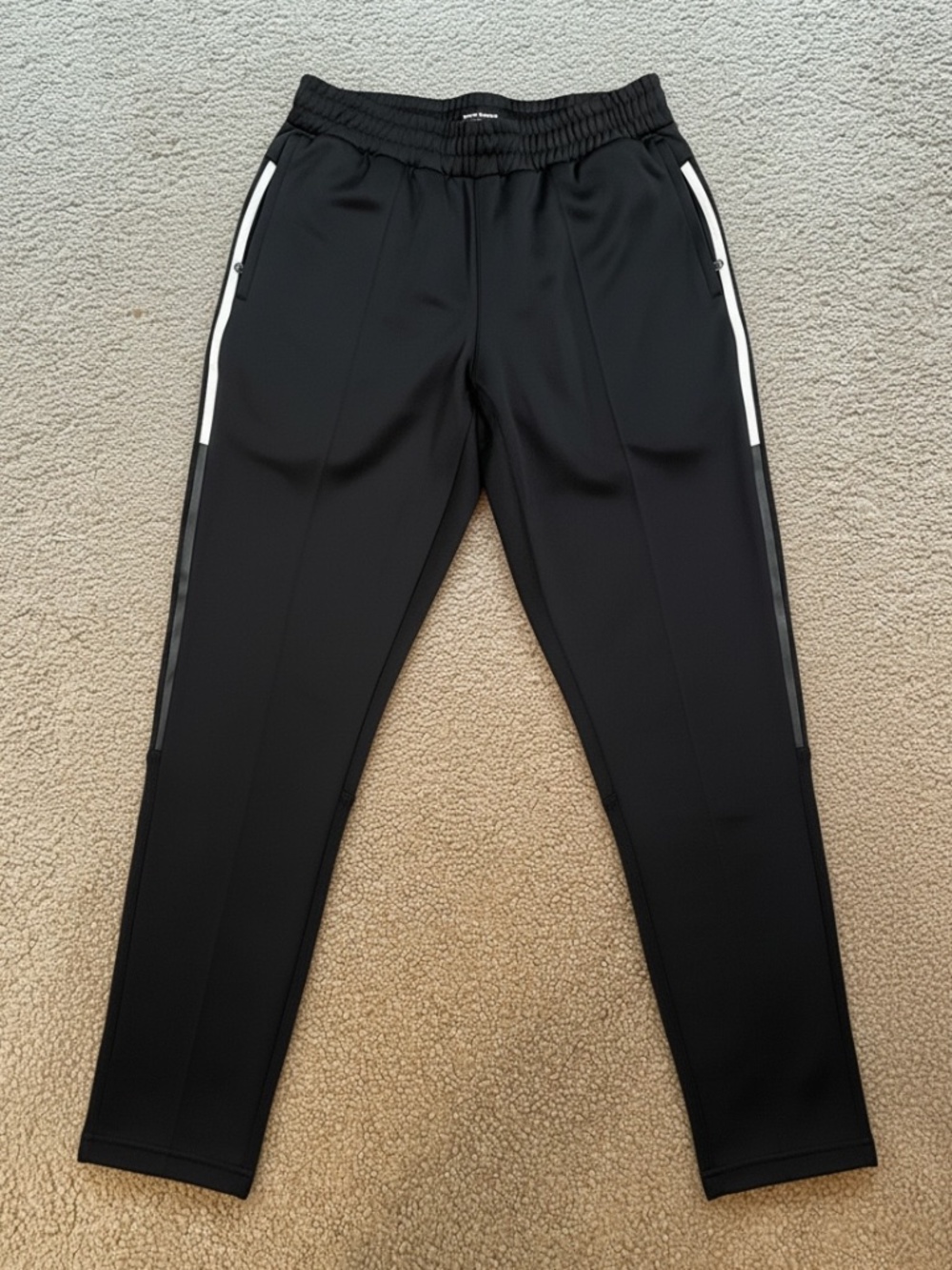 Adidas Black Tapered Training Pants Athletic Track Joggers, Size L